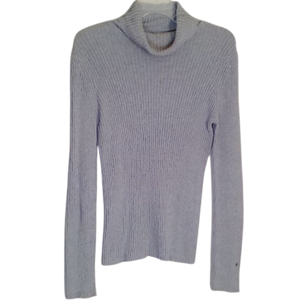 Faded Glory Y2K Heather Gray Turtle Neck Sweater
